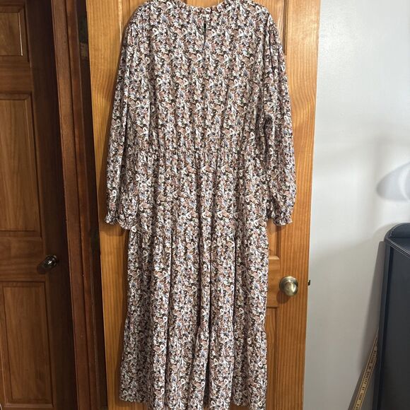 Hayden Los Angeles Dress Womens 3XL Floral Smocked Maxi Boho Plus Size Cottage - Picture 5 of 8